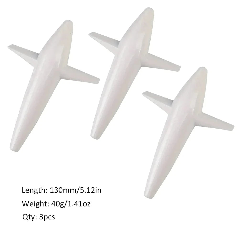 China China White / 130mm 40g 3pcs 3pcs Bird Shaped Teaser 5" 40g Fishing Lure Floating PP Plastic Big Game Tuna Pesca Tolling Fishing Lure
