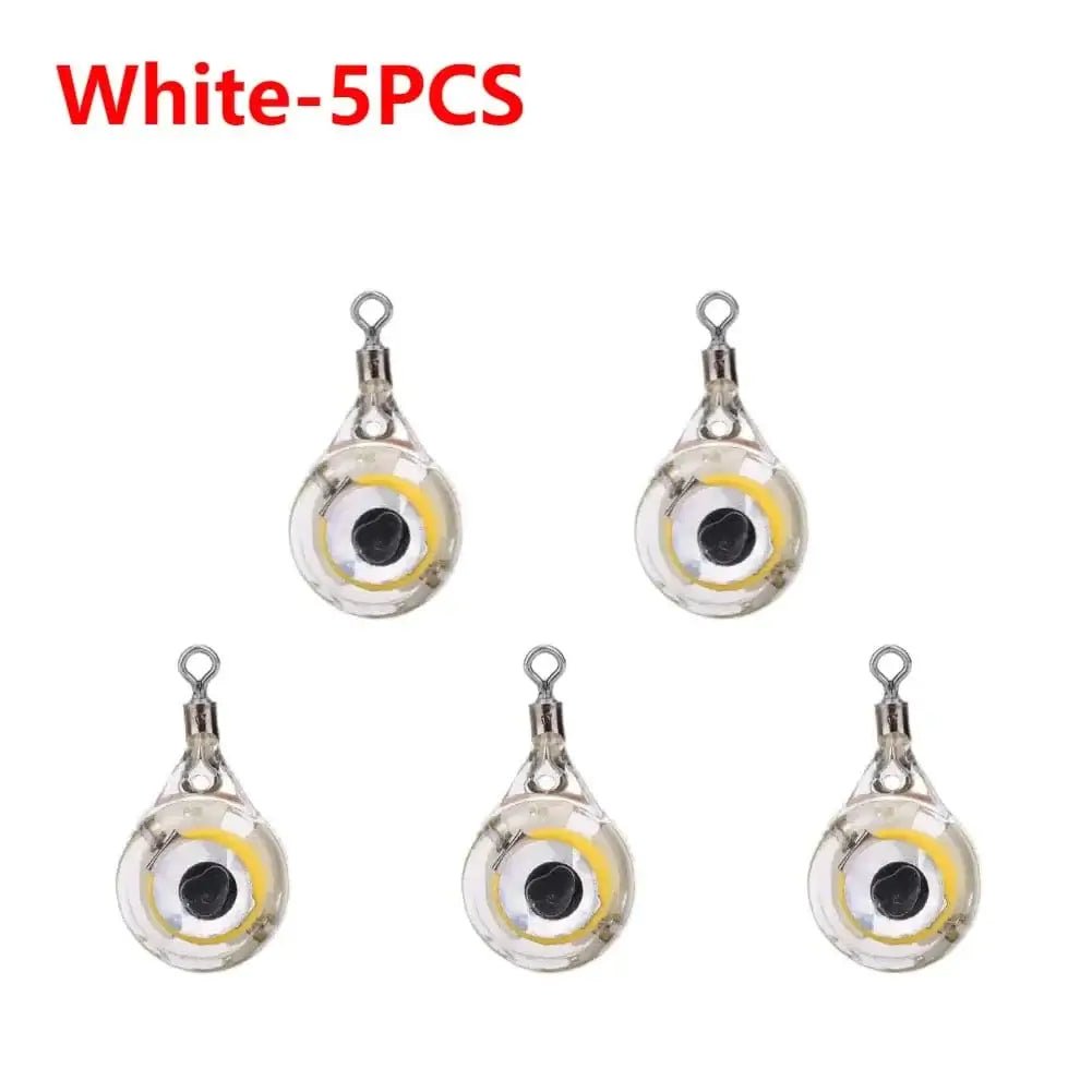 China China White 3 5-20PCS Mini Fishing Lure Light LED Deep Drop Underwater Eye Shape Fishing Squid Fishing Bait Luminous Lure for Attracting Fish
