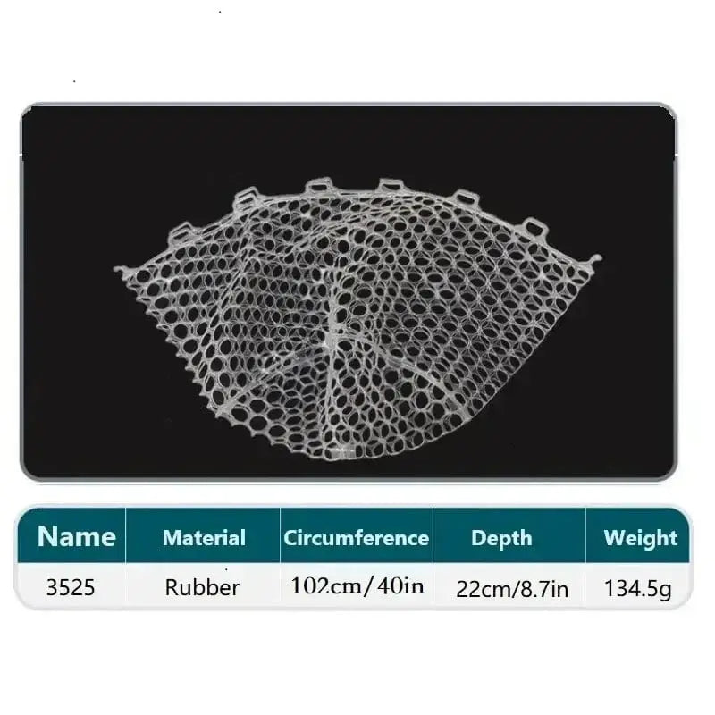 China China White-3525 / CHINA Silicone Fishing Net Head Durable Fly Fishing Replacement Mesh Net 30cm 50cm 60cm Depth Mesh Landing Net Fishing Accessory Tool