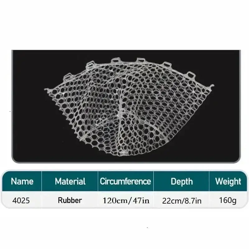 China China White-4025 / CHINA Silicone Fishing Net Head Durable Fly Fishing Replacement Mesh Net 30cm 50cm 60cm Depth Mesh Landing Net Fishing Accessory Tool