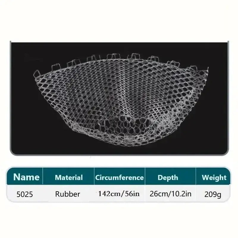 China China White-5025 / CHINA Silicone Fishing Net Head Durable Fly Fishing Replacement Mesh Net 30cm 50cm 60cm Depth Mesh Landing Net Fishing Accessory Tool