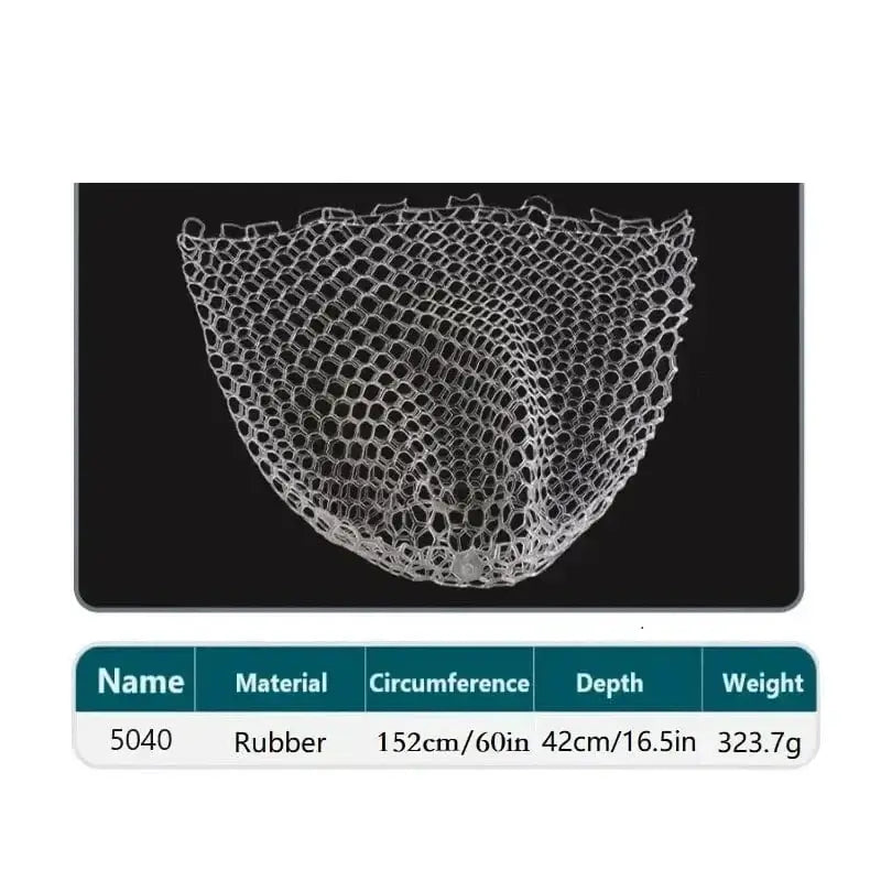 China China White-5040 / CHINA Silicone Fishing Net Head Durable Fly Fishing Replacement Mesh Net 30cm 50cm 60cm Depth Mesh Landing Net Fishing Accessory Tool