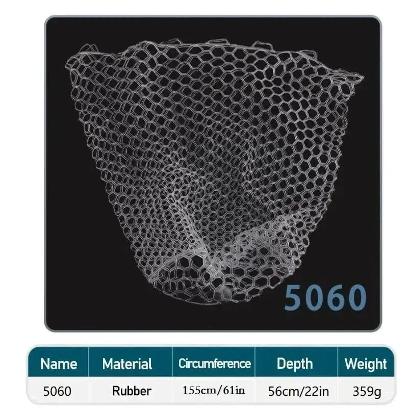 China China White-5060 / CHINA Silicone Fishing Net Head Durable Fly Fishing Replacement Mesh Net 30cm 50cm 60cm Depth Mesh Landing Net Fishing Accessory Tool