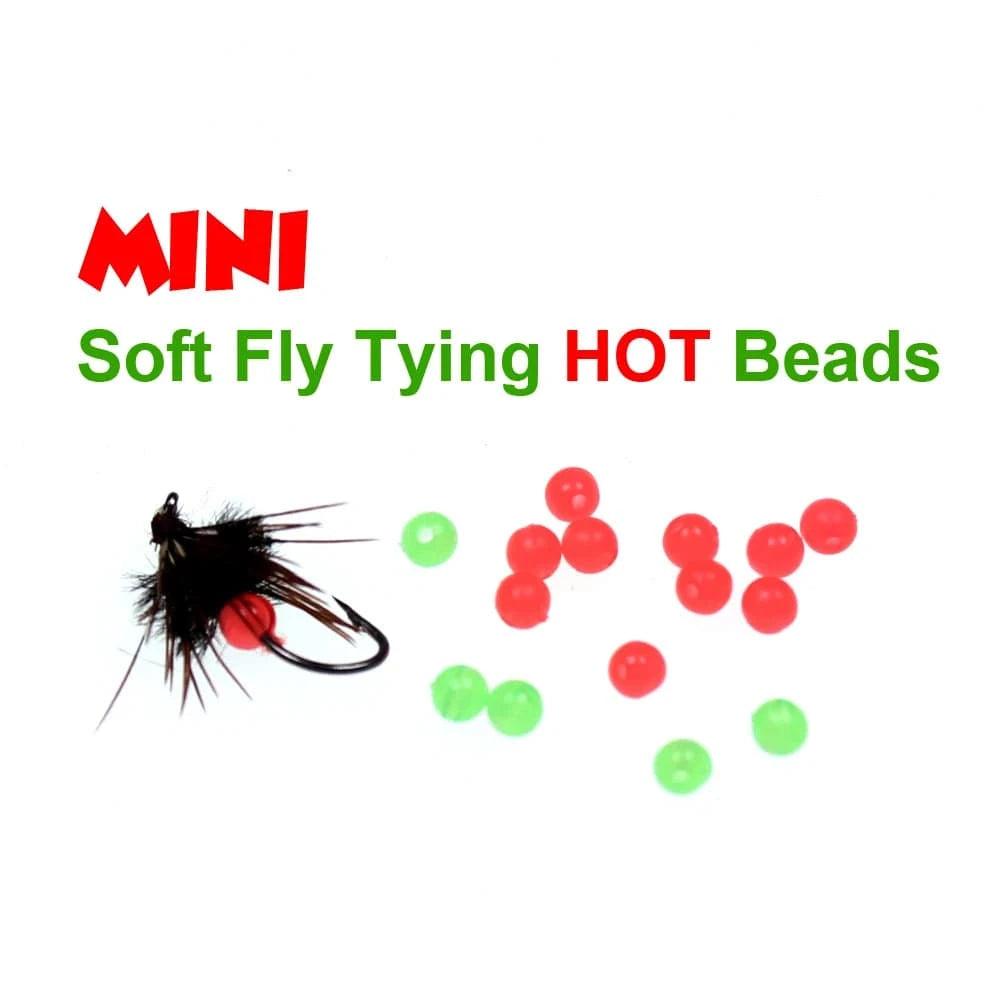 China China Wifreo 200pcs Soft Mini Fly Tying Glow Beads Fly Tying Material Wet Fly Saltwater Fishing Sabiki Fly Luminous Hot Beads Egg Roe