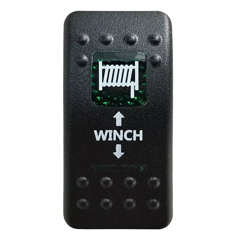 China China Winch In Out-7P (ON) Green Led Light Bar Rocker Switch SPST 5Pins/DPDT 7Pins For Car Marine Boat IP68 NARVA Carling ARB Auto Parts Camper Replacement