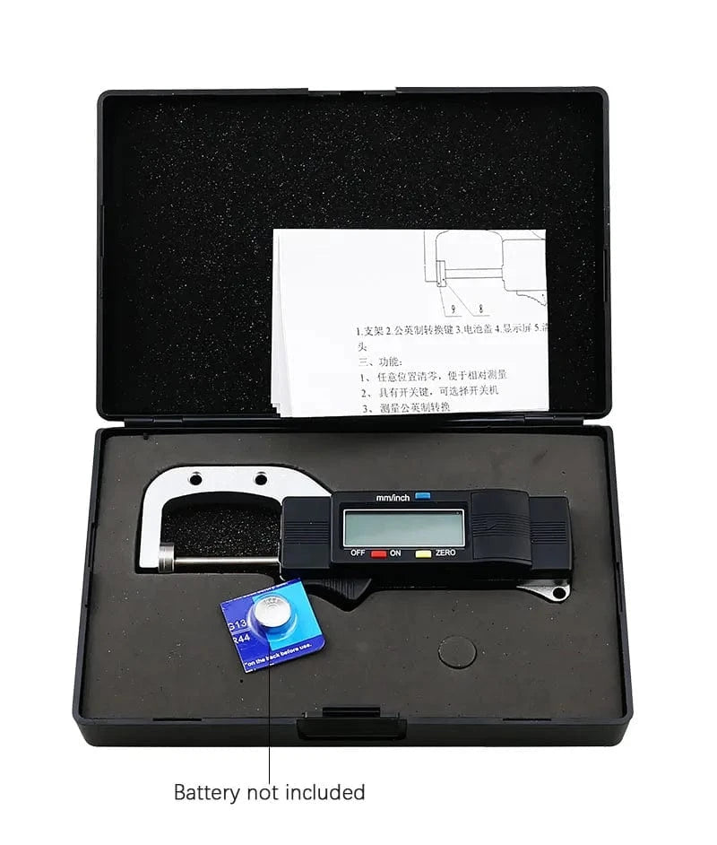 China China With Box Digital Thickness Gauges Mini Portable Horizontal Electronic Thickness Meter Measurement Tool 0-25.4mm Caliper 0.01mm Resolution