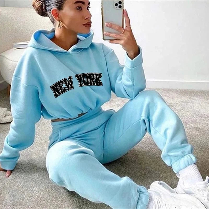 China China Womens 2 Pieces Suit Hooded Print Pullover Tracksuit Set Drawstring Short Sweatshirts Casual Sweatpants Sports Home Clothing