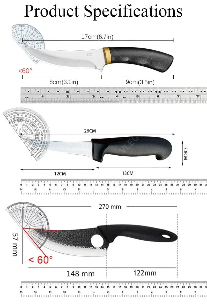 China China WXCOO Professional Japanese Chef's Knife Multi-purpose Kitchen Knives Stainless Steel Boning Knife Meat Cleaver Slicing Knife