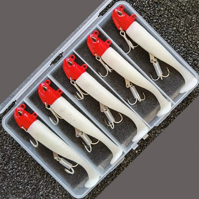 China China x 5pcs 30g Artificial Bait Lumious/Glow Mackerel Sea Bullet Bass Snapper Fishing Lure Wobblers Swimbait Jigging Plastic Baits