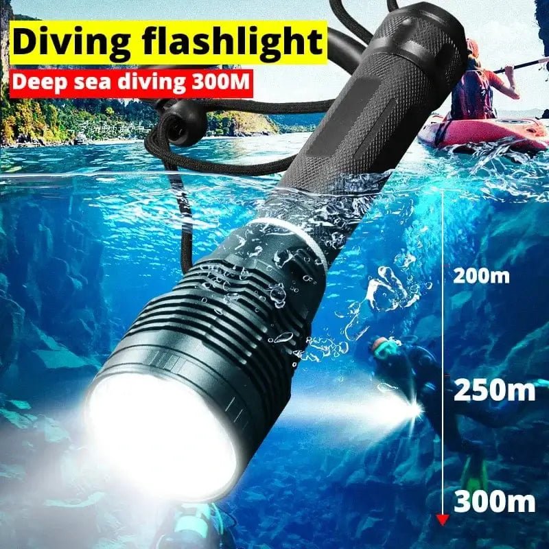 China China XHP70.2 Diving Flashight 26650 IPX8 Waterproof Scuba Divi Lamp Lanterna Amphibious Powerful Aluminum Torch Underwater for Diver