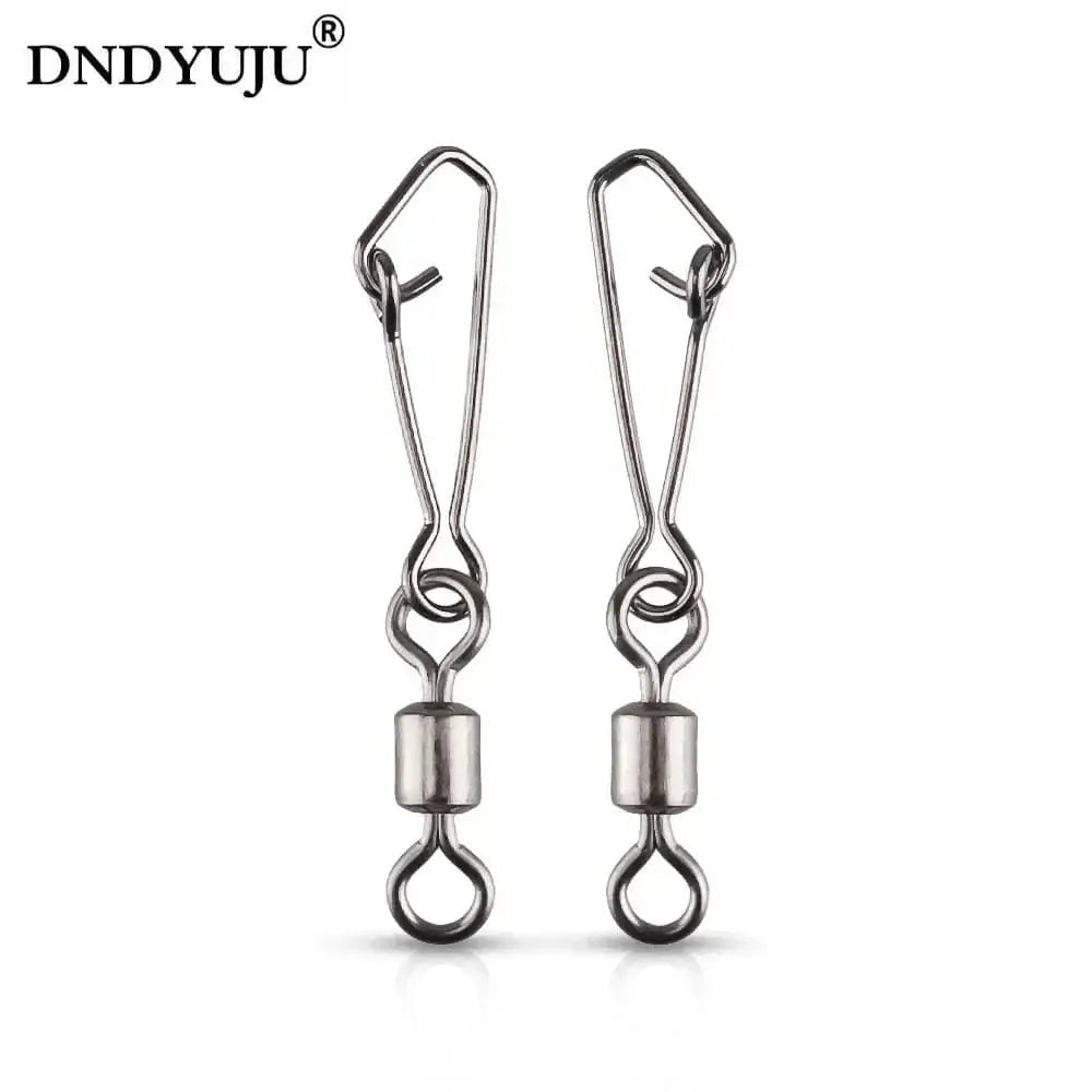 China China XIAOSHU 10-50PCS Pike Fishing Accessories Connector Pin Bearing Rolling Swivel Stainless Steel Snap Fishhook Lure Swivels Tackle