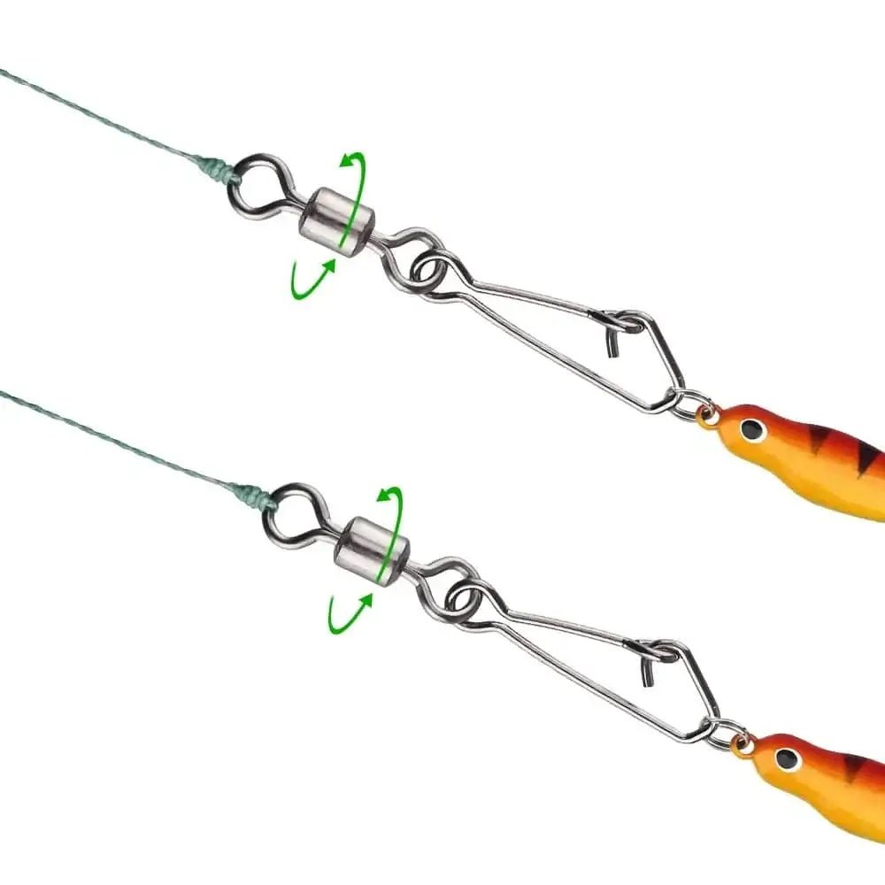 China China XIAOSHU 10-50PCS Pike Fishing Accessories Connector Pin Bearing Rolling Swivel Stainless Steel Snap Fishhook Lure Swivels Tackle