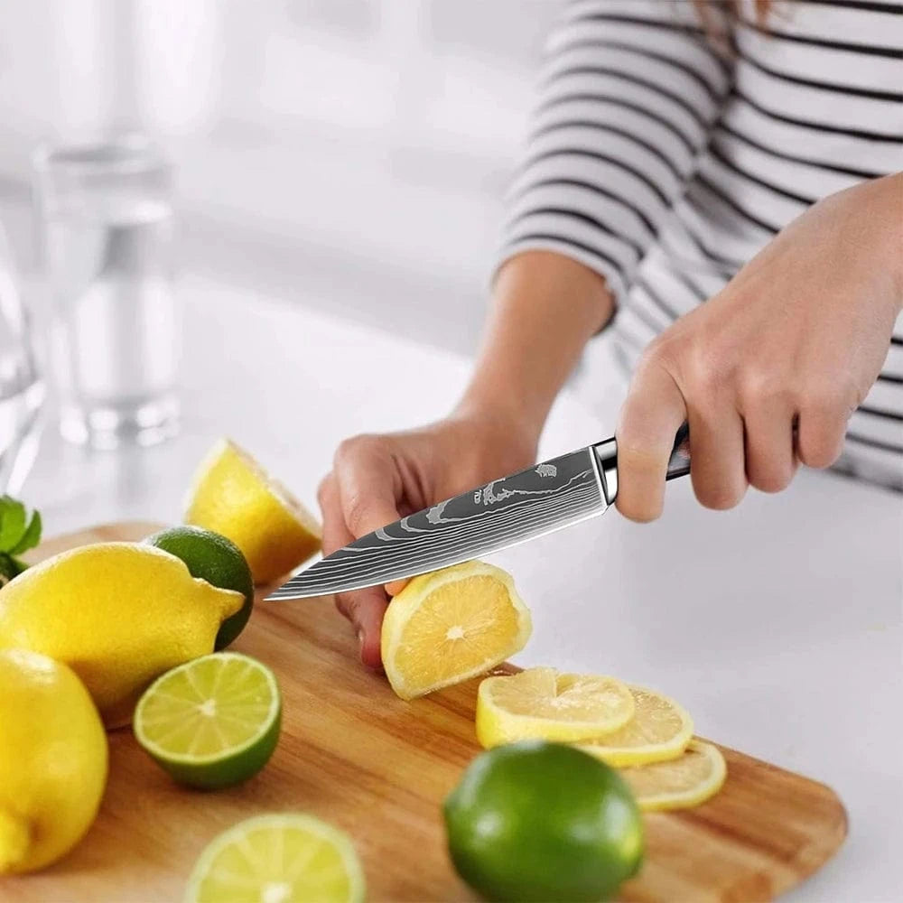 China China XITUO Kitchen Knife Set 1-9PCS,7Cr17Mov Stainless Steel Sharp Chef Knife Santoku Knife Fruit knife Ergonomic Pakkawood Handle
