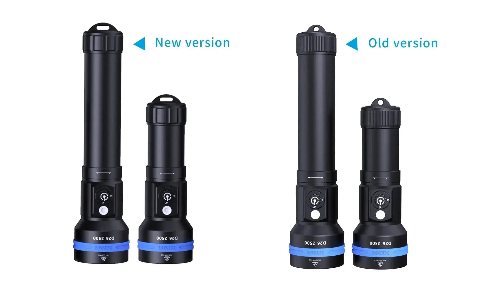 China China XTAR D26 2500 Diving Flashlight 2500 Lumen Beam Distance 320 Meter Magnetic Switch Torch 100 Meter Diving Depth