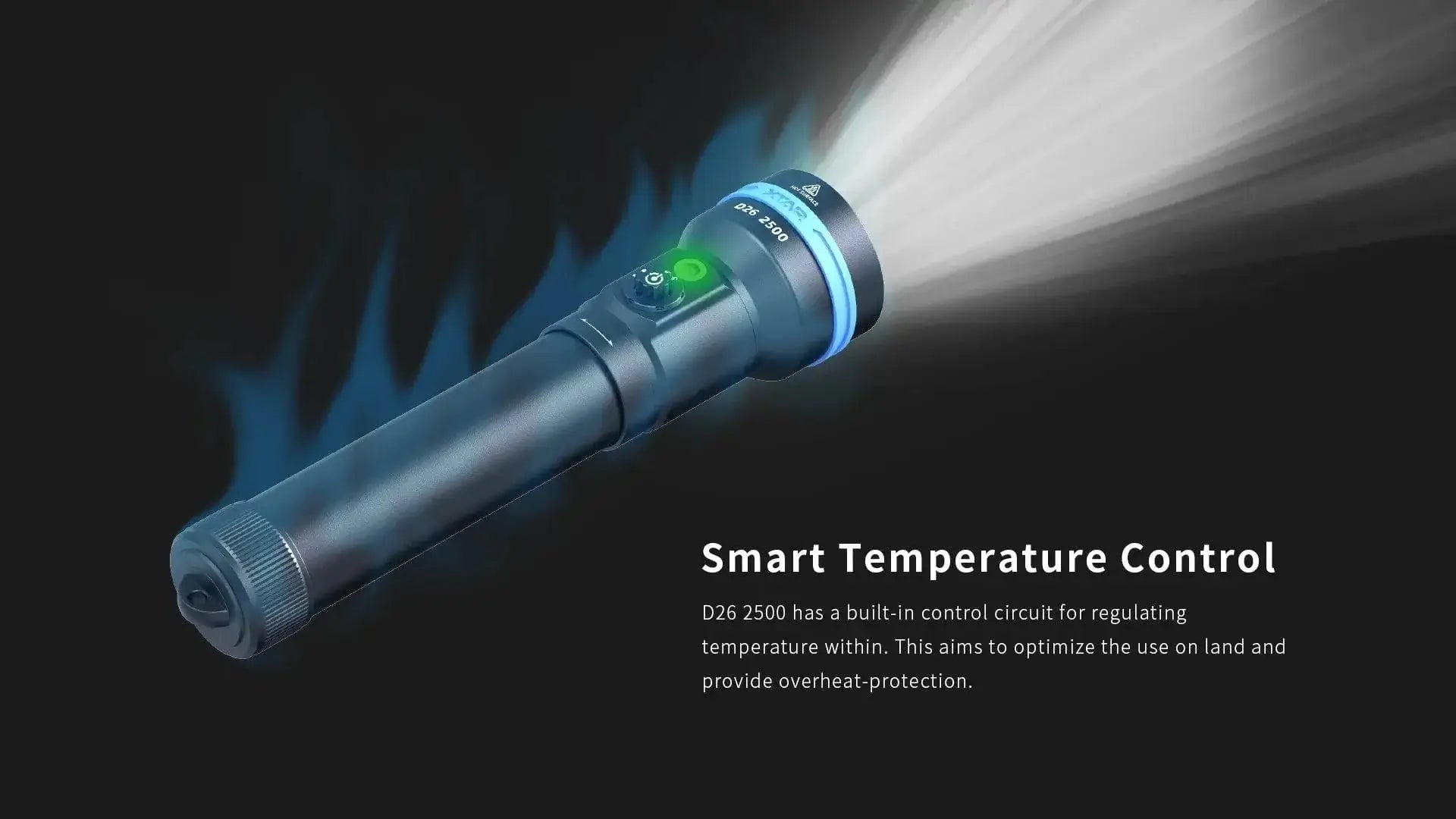 China China XTAR D26 2500 Diving Flashlight 2500 Lumen Beam Distance 320 Meter Magnetic Switch Torch 100 Meter Diving Depth