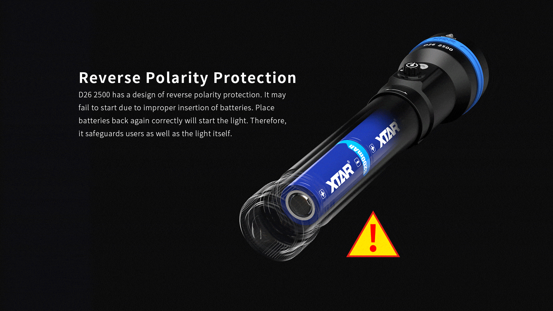 China China XTAR D26 2500 Diving Flashlight 2500 Lumen Beam Distance 320 Meter Magnetic Switch Torch 100 Meter Diving Depth