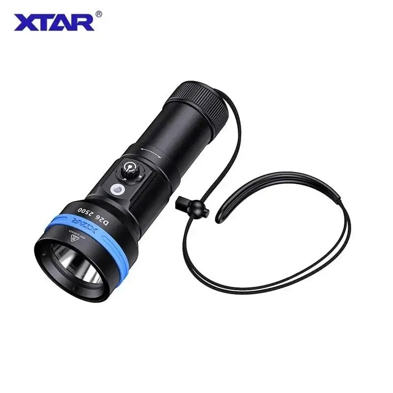 China China XTAR D26 2500 Diving Flashlight 2500 Lumen Beam Distance 320 Meter Magnetic Switch Torch 100 Meter Diving Depth