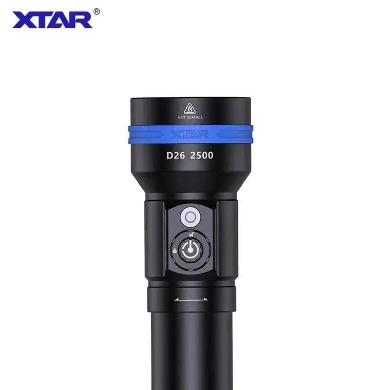 China China XTAR D26 2500 Diving Flashlight 2500 Lumen Beam Distance 320 Meter Magnetic Switch Torch 100 Meter Diving Depth