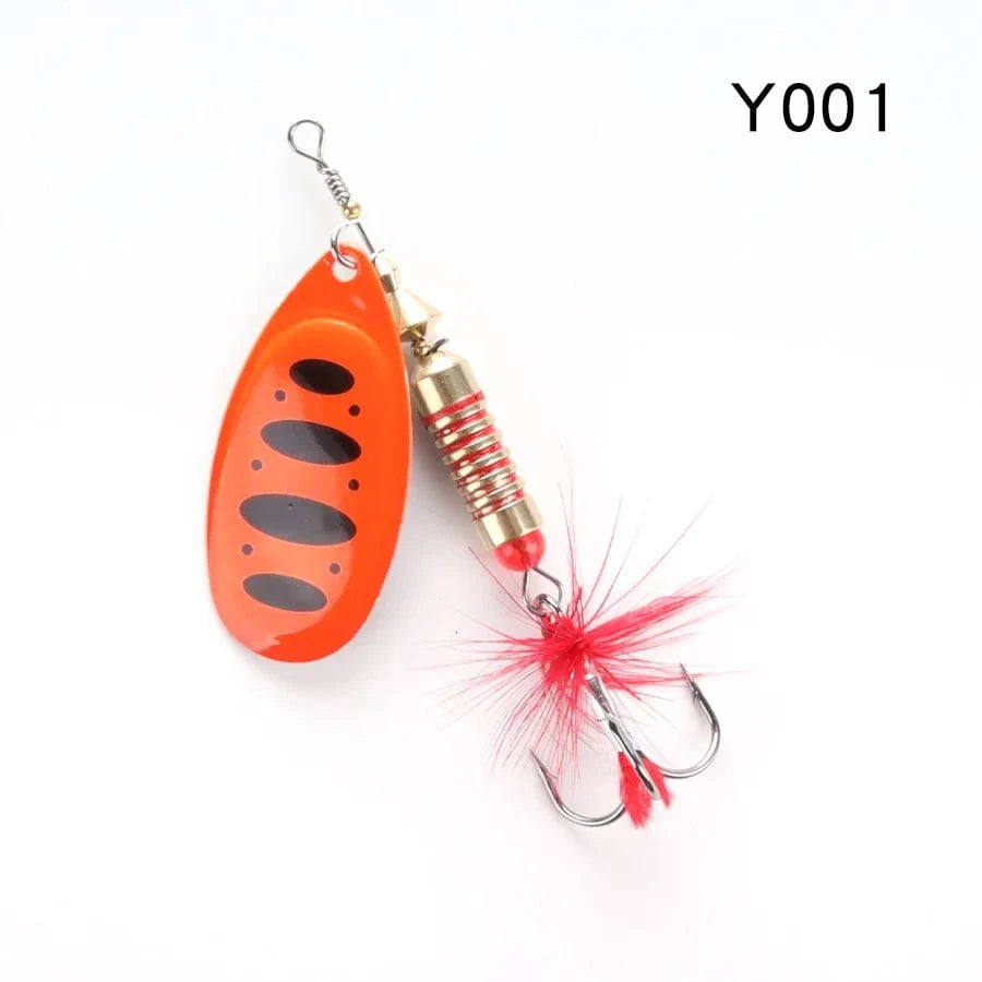 China China Y001 / 6.5g W.P.E New Spinner Lure 4pcs/lot 22 color 6.5g/10g/13.5g Hard Lure Spoon Fishing Lure with Treble Hook Metal Fishing Tackle Pesca