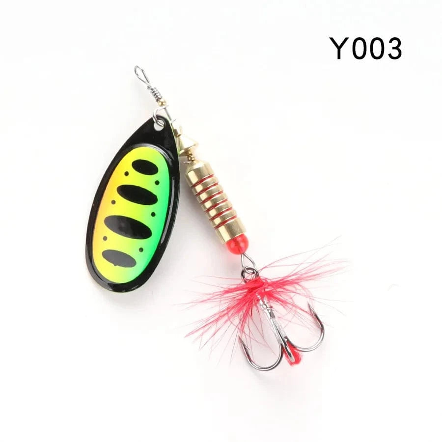 China China Y003 / 13.5g W.P.E New Spinner Lure 4pcs/lot 22 color 6.5g/10g/13.5g Hard Lure Spoon Fishing Lure with Treble Hook Metal Fishing Tackle Pesca
