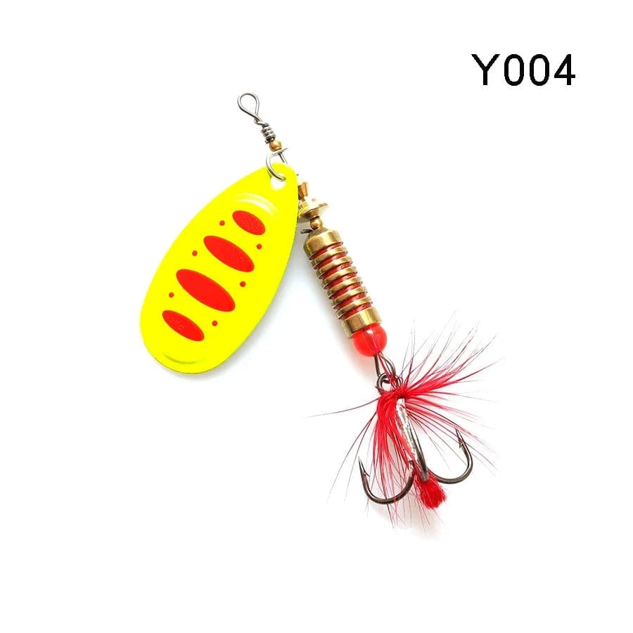 China China Y004 / 6.5g W.P.E New Spinner Lure 4pcs/lot 22 color 6.5g/10g/13.5g Hard Lure Spoon Fishing Lure with Treble Hook Metal Fishing Tackle Pesca