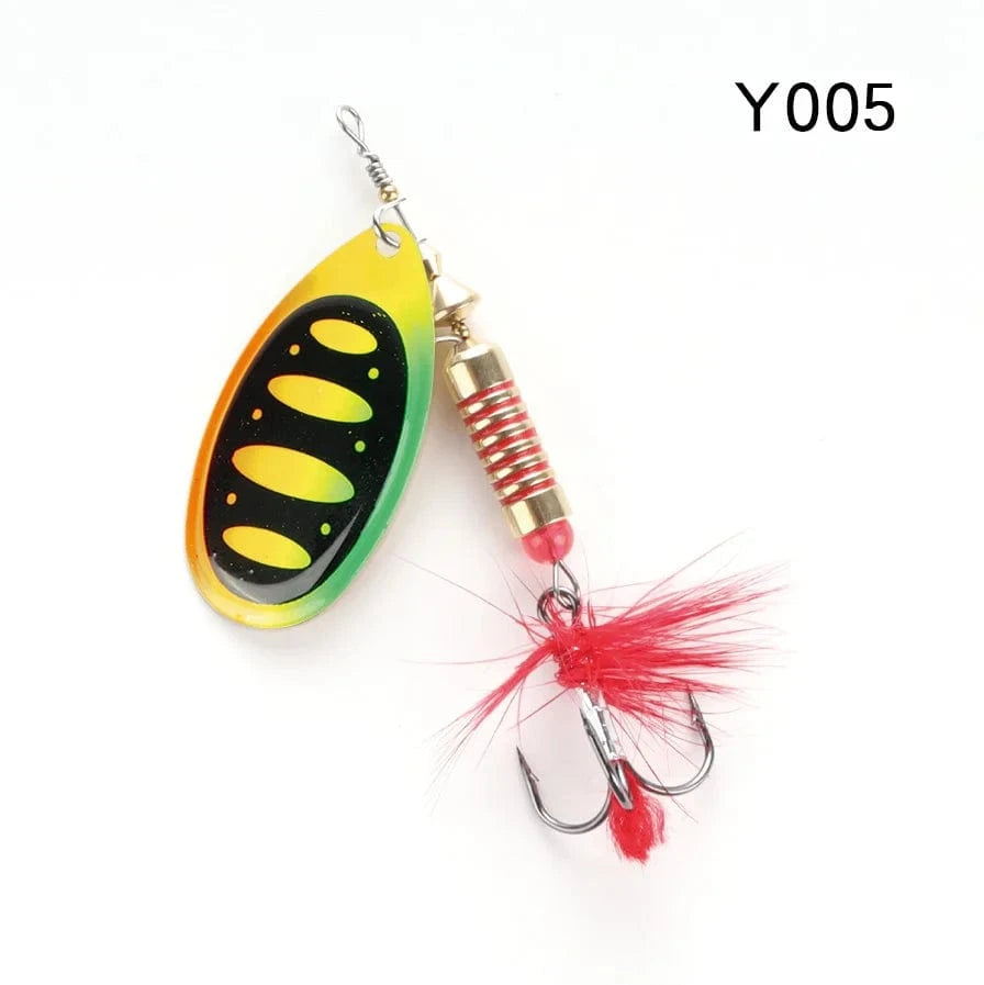 China China Y005 / 13.5g W.P.E New Spinner Lure 4pcs/lot 22 color 6.5g/10g/13.5g Hard Lure Spoon Fishing Lure with Treble Hook Metal Fishing Tackle Pesca