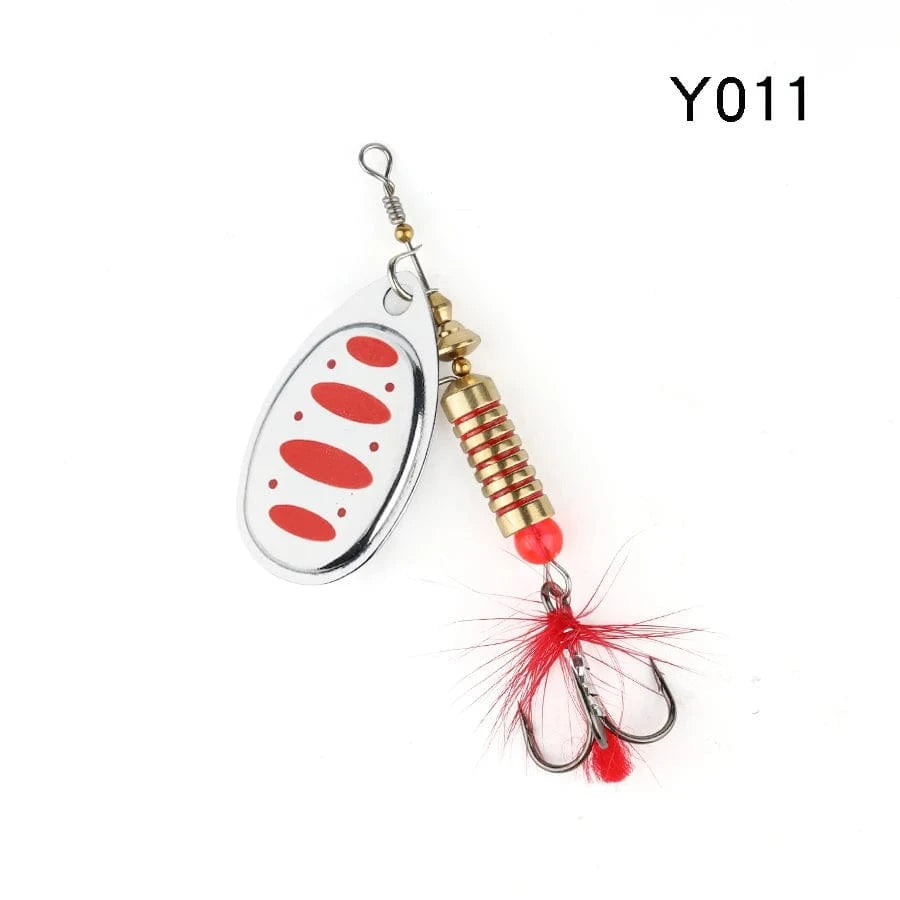 China China Y011 / 10g W.P.E New Spinner Lure 4pcs/lot 22 color 6.5g/10g/13.5g Hard Lure Spoon Fishing Lure with Treble Hook Metal Fishing Tackle Pesca