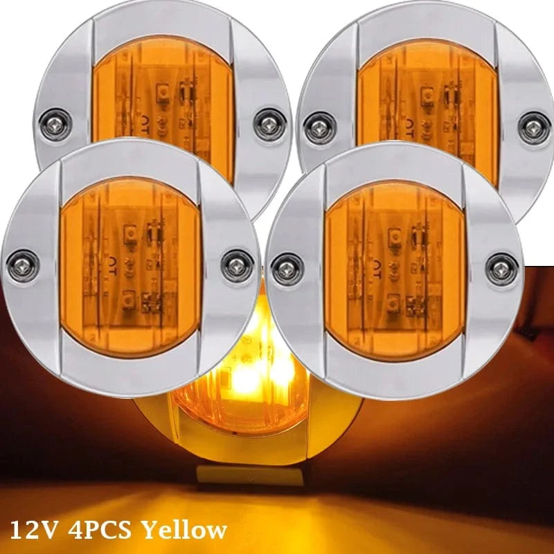China China Yellow / CHINA 4PCS Boat Marine Lights Navigation Light Waterproof Marker Lamp For Truck RV Yacht Transom Anchor Stern DC 12V 6LED Stern Light