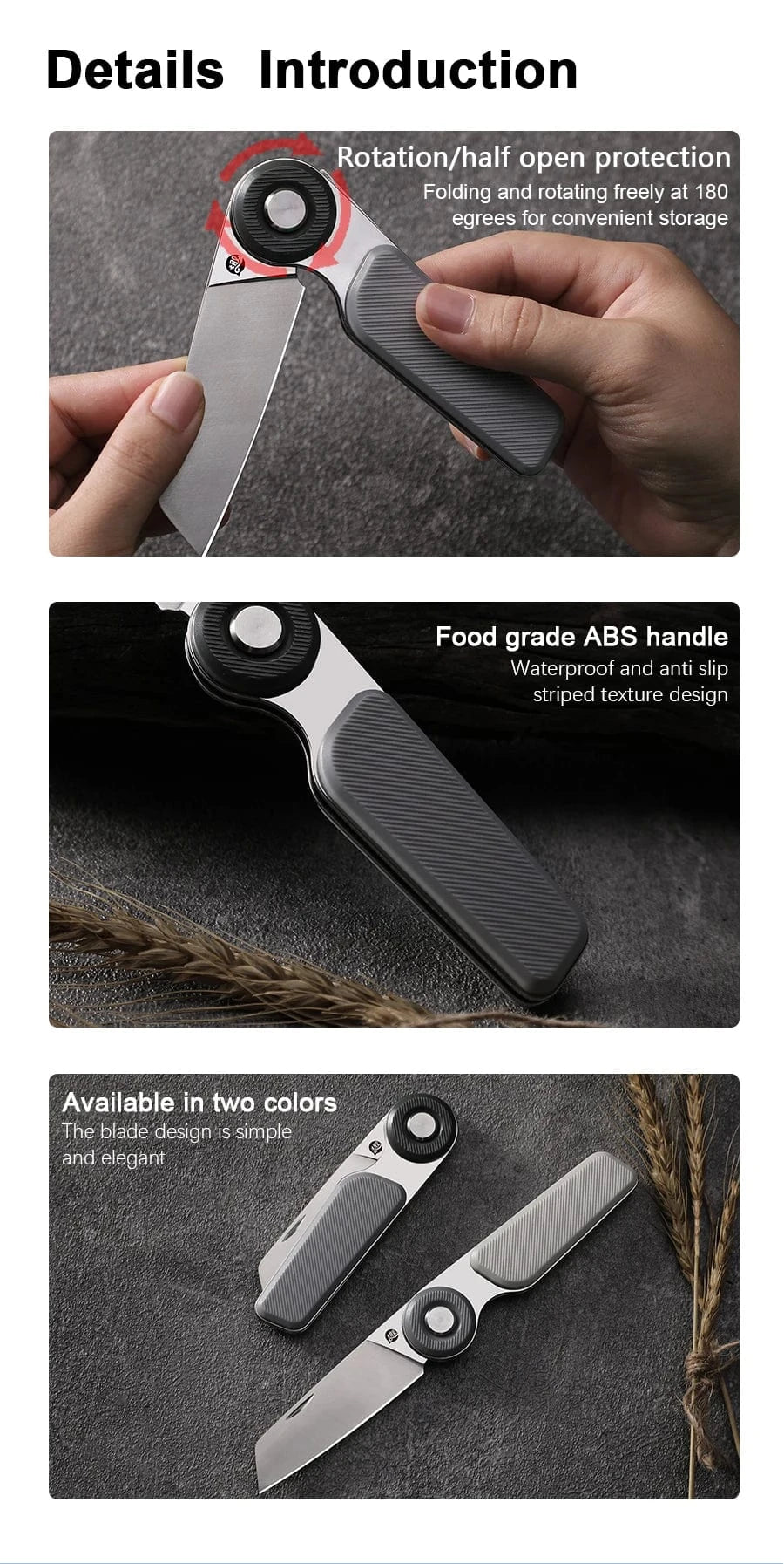 China China YingQu DP56 Folding Knife 5CR15MOV Stainless Steel Food Grade ABS Handle Outdoor Camping Pocketknives Fruit Cutting Hand Tools