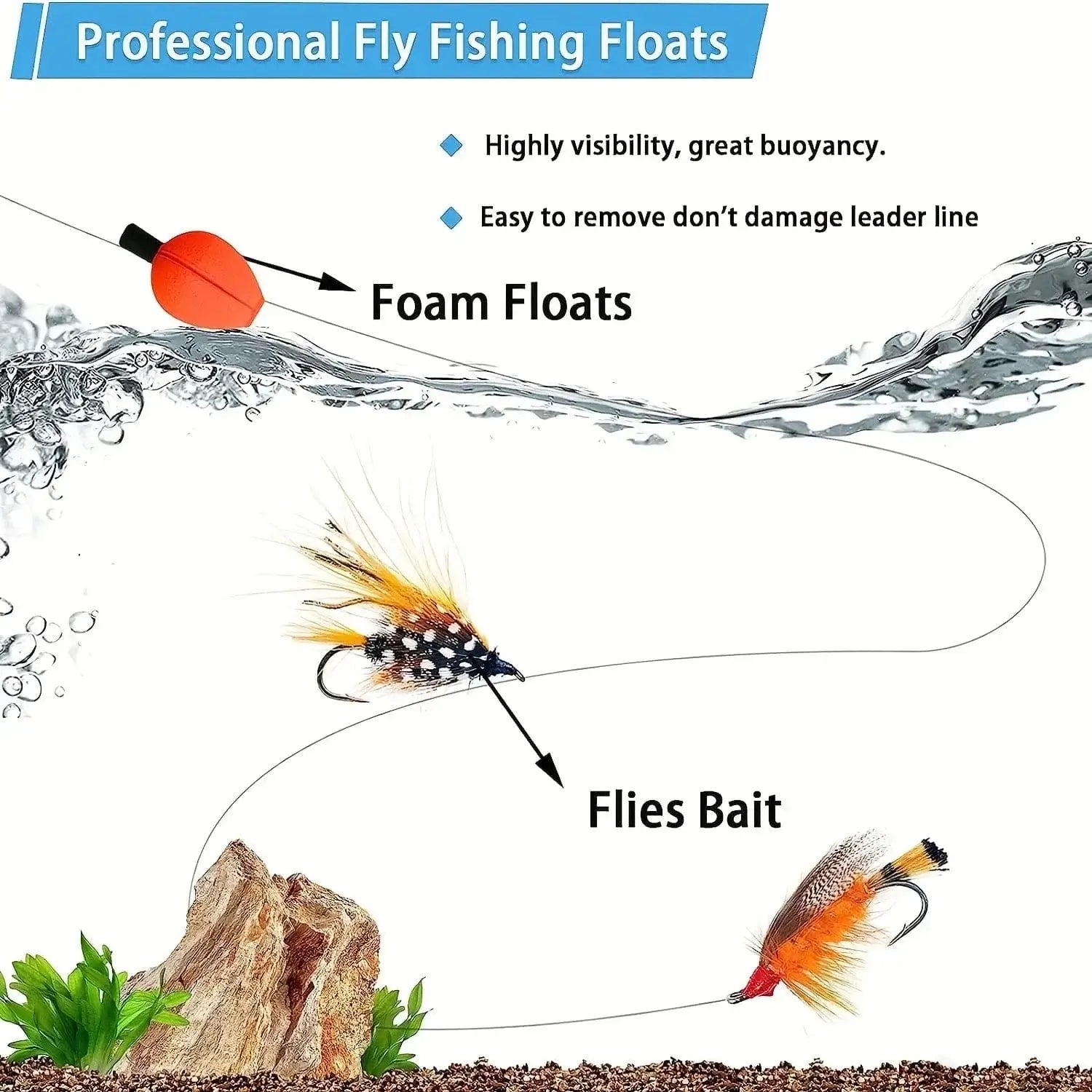 China China YOTO Trout Float Fly Fishing Indicator Bobbers 9pcs/18pcs/27pcs