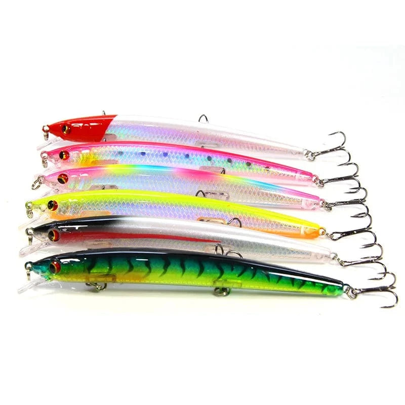 China China YUCONG 1PC Floating Minnow Bait 135mm-15.4g Silent Fishing leurre Long Casting Hard Wobbler Lure Laser Skin cebo duro fisching