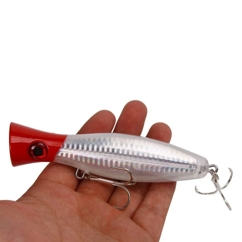 China China YUCONG 1PX Silent Popper Lure 12.5cm-40g Floating Fishing Bait Long Casting Hard Wobblers Topwater Swimbait leurre de pêche cebo