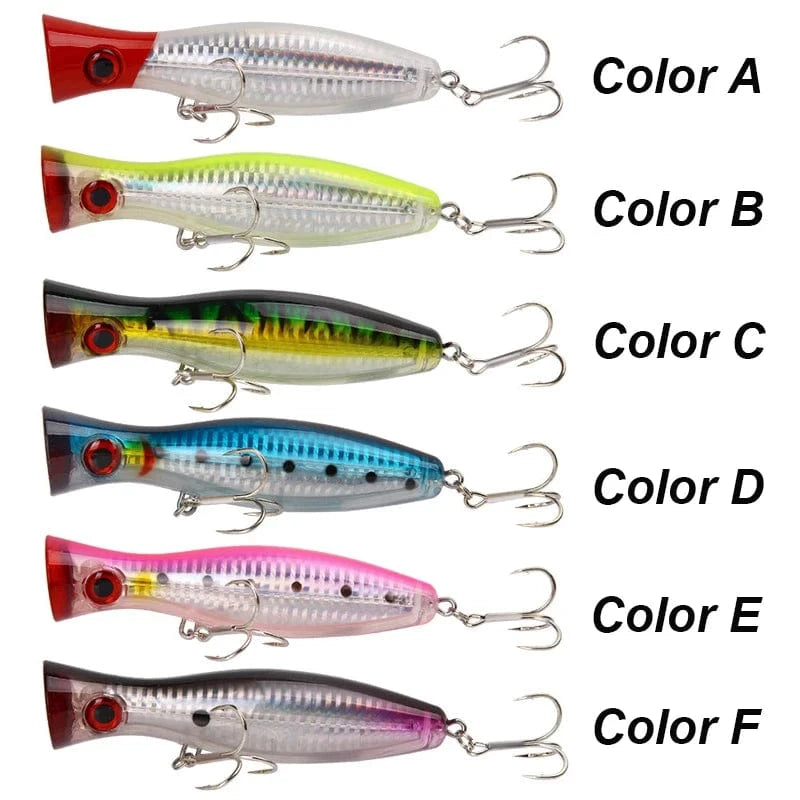 China China YUCONG 1PX Silent Popper Lure 12.5cm-40g Floating Fishing Bait Long Casting Hard Wobblers Topwater Swimbait leurre de pêche cebo