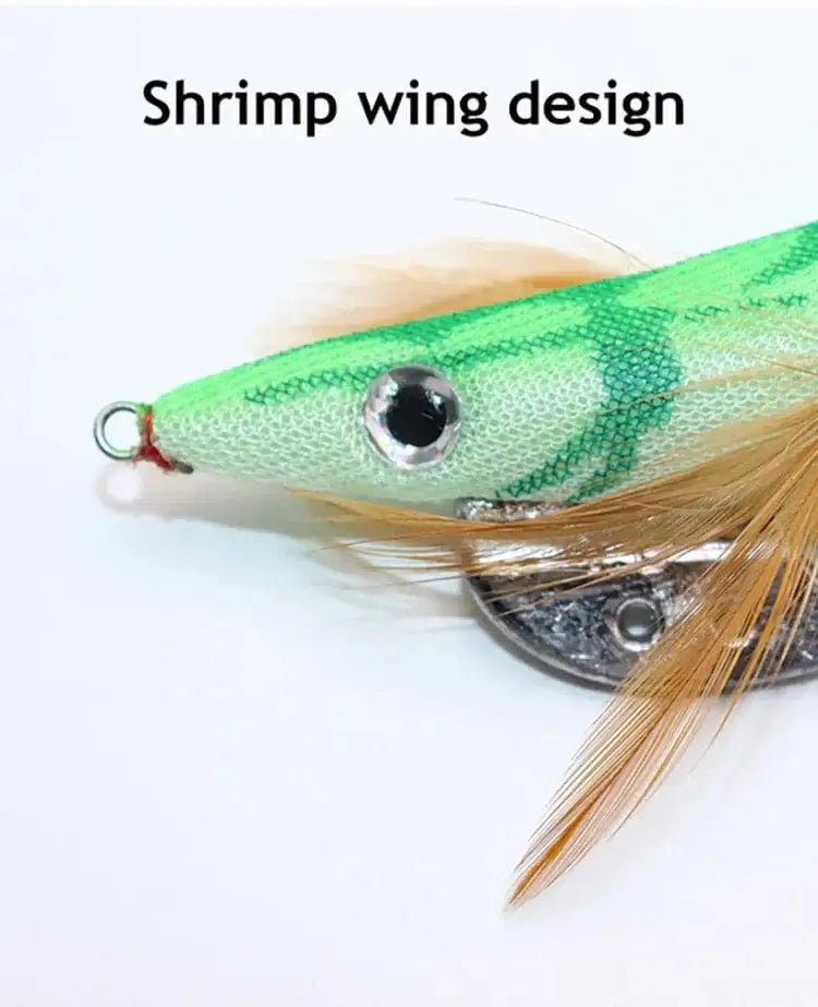 China China ZYZ  Squid Bait 2.5# 3.0# 3.5# 4.0# Luminous Octopus Hook Wood Shrimp Lures Simulation Sea Fishing Lure  Jigs Tackle