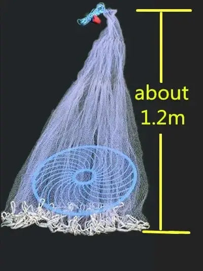 China Fishing Nets black USA Style Easy Throw Cast Nets Strong Line Catch Fishing Net With Disc Small Mesh Hand Throw Network Outdoor Hunting Tool