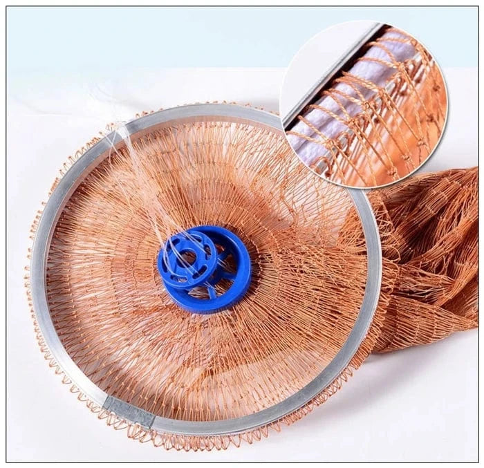 China Fishing Nets Finefish Height 1.2-3.6M Hand Throw Network With Ring Gillnet Easy USA Cast Nets Catch Fishing Net Small Mesh Hunting Fish Gear