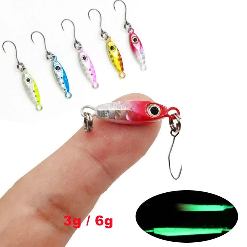 China Hooks China 1PCS Micro Metal Jig Fishing Lures 3g/6g Shore Casting Jigging Spoon Saltwater Artificial Bait Fishing Accessories