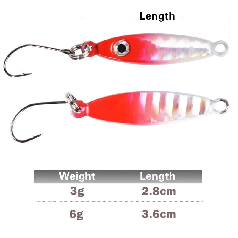 China Hooks China 1PCS Micro Metal Jig Fishing Lures 3g/6g Shore Casting Jigging Spoon Saltwater Artificial Bait Fishing Accessories