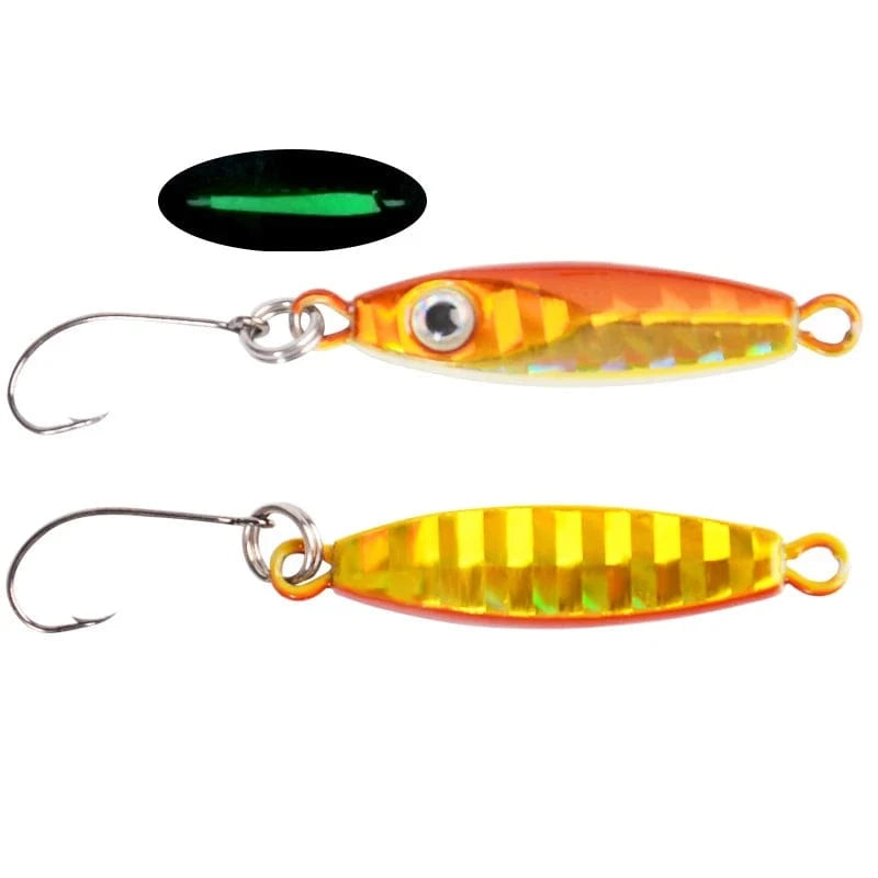 China Hooks China yellow / 3g 1PCS Micro Metal Jig Fishing Lures 3g/6g Shore Casting Jigging Spoon Saltwater Artificial Bait Fishing Accessories