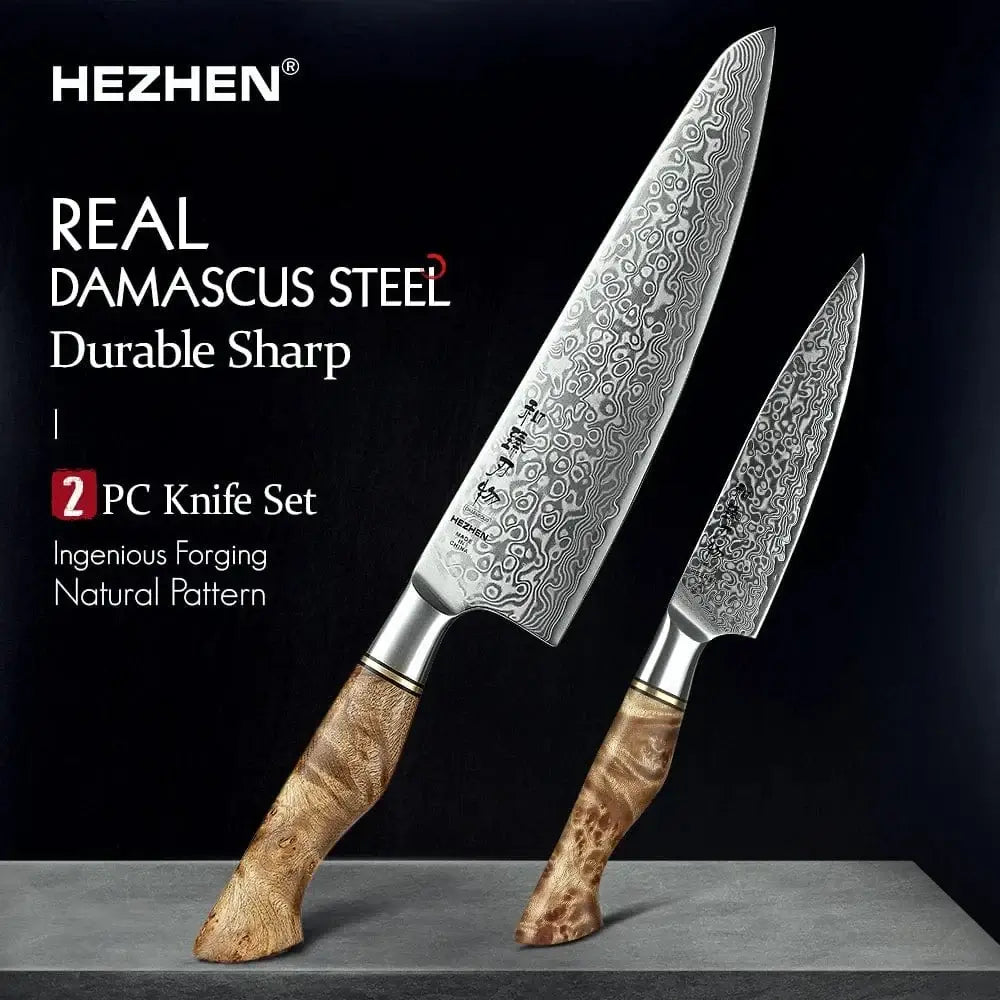 China Kitchen Knife 2pc / CHINA HEZHEN 2PC Knife Set