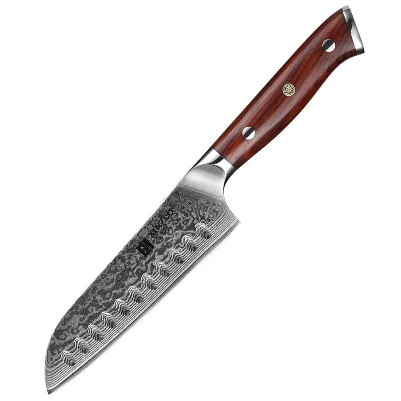 China Kitchen Knife 5 in Santoku Knife XINZUO 1-10 PCS Kitchen Knife 67 Layers Damascus Steel Chef