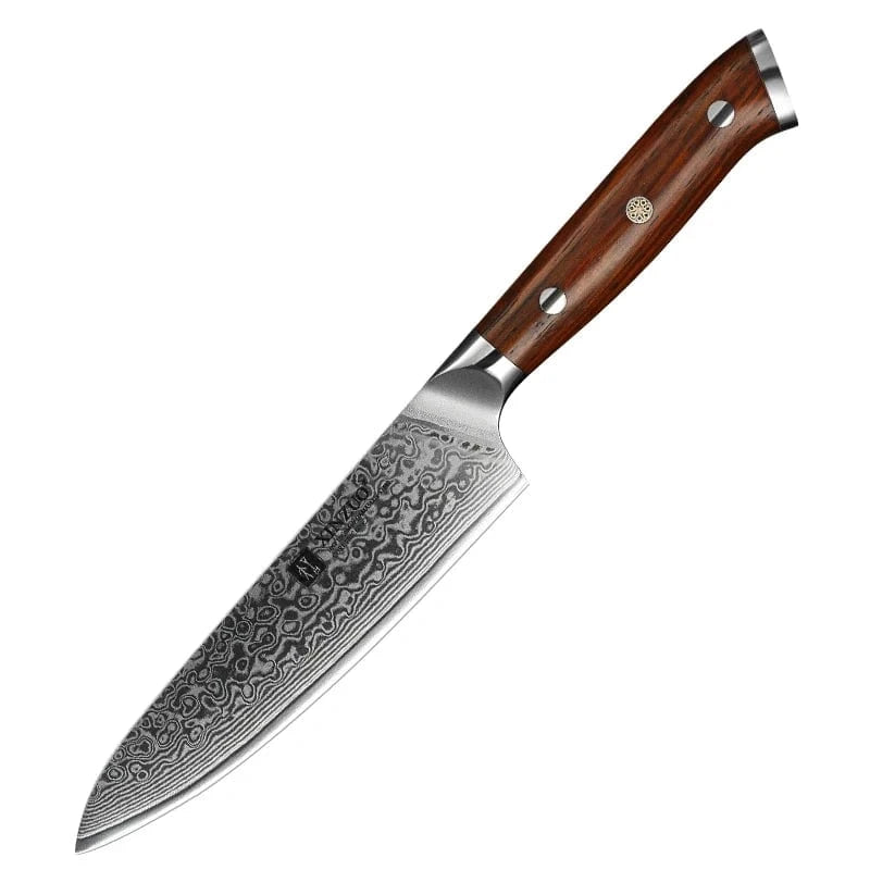 China Kitchen Knife 5 in Utility Knife XINZUO 1-10 PCS Kitchen Knife 67 Layers Damascus Steel Chef