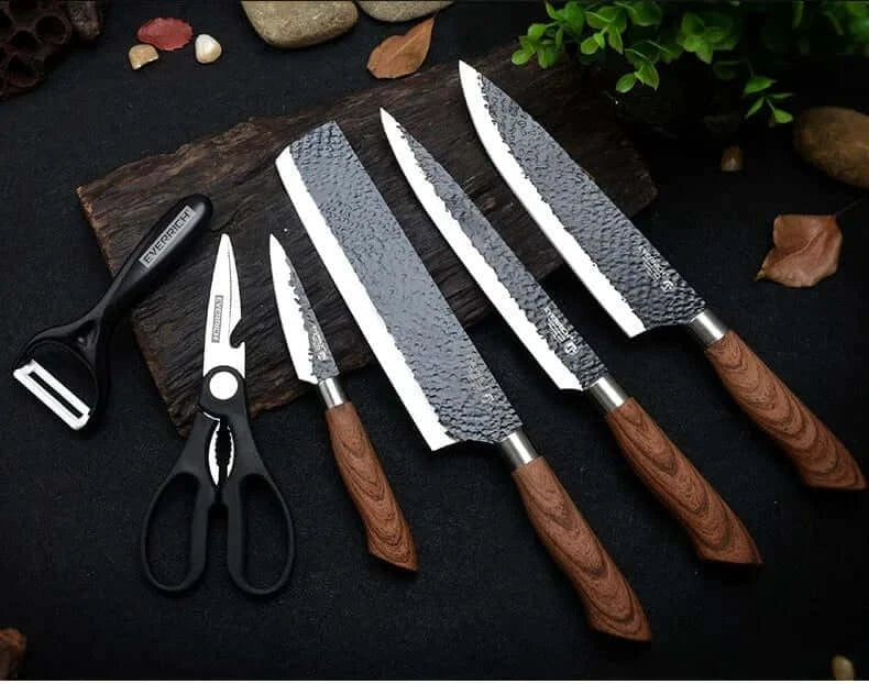 China Kitchen Knife 6 Pcs knife set / CHINA Stainless Steel Kitchen Knives Set