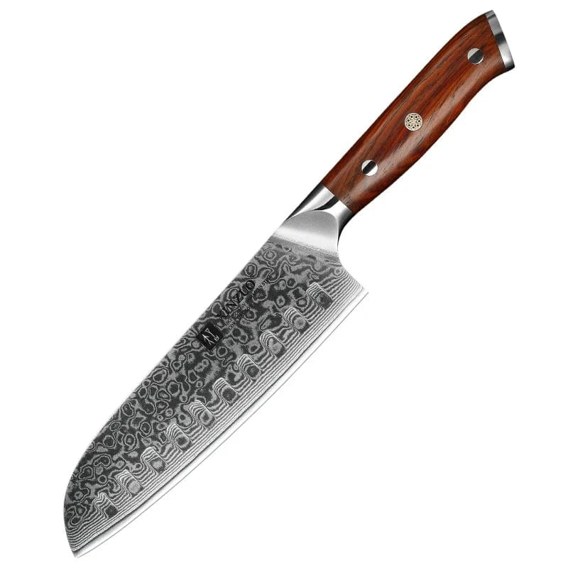 China Kitchen Knife 7 in Santoku Knife XINZUO 1-10 PCS Kitchen Knife 67 Layers Damascus Steel Chef