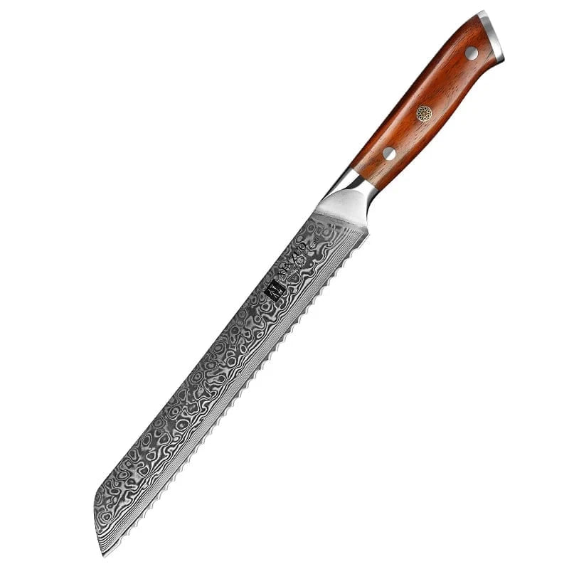 China Kitchen Knife 9 in Bread Knife XINZUO 1-10 PCS Kitchen Knife 67 Layers Damascus Steel Chef