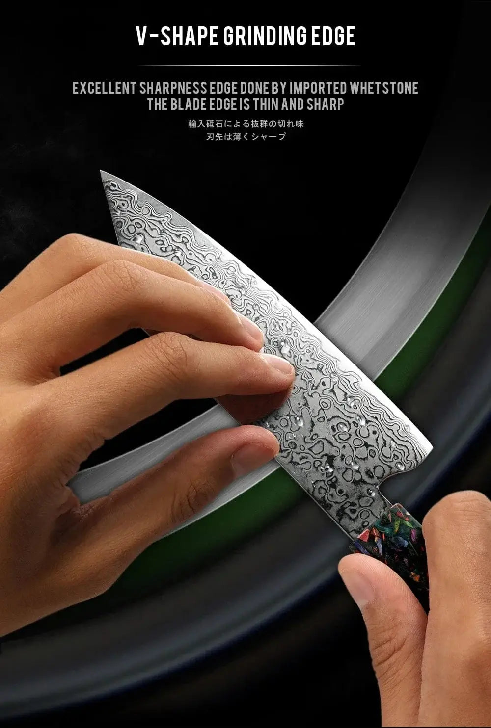 China Kitchen Knife Chef Knife Japanese Damascus AUS-10