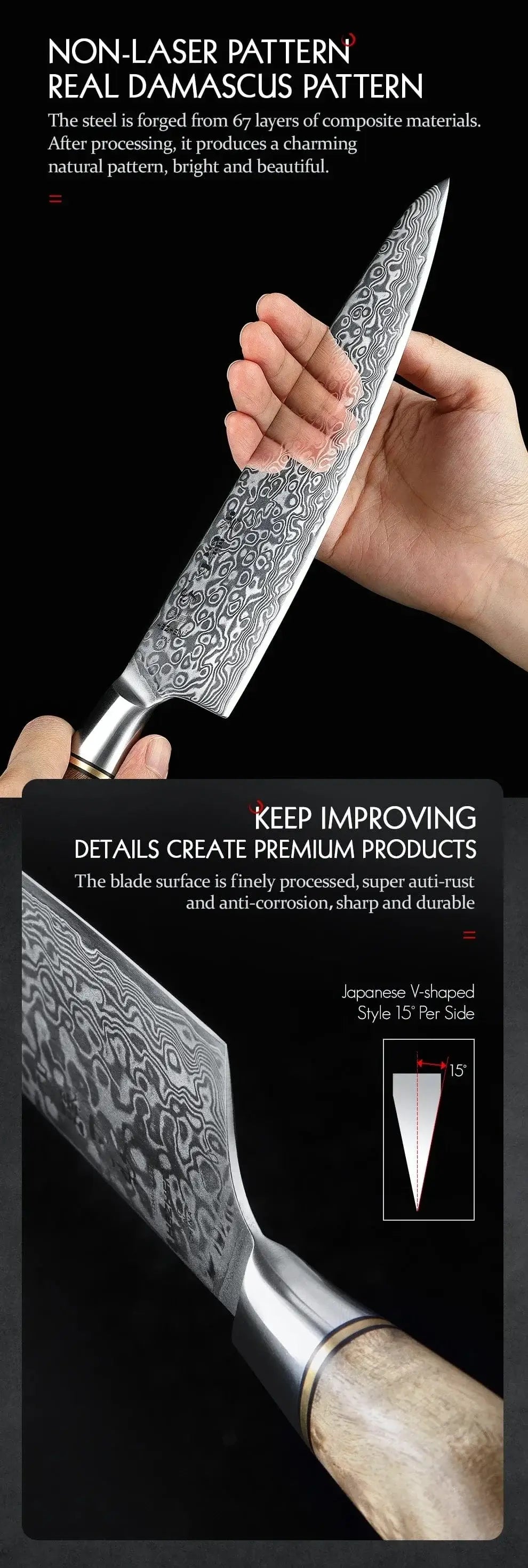 China Kitchen Knife HEZHEN 2PC Knife Set