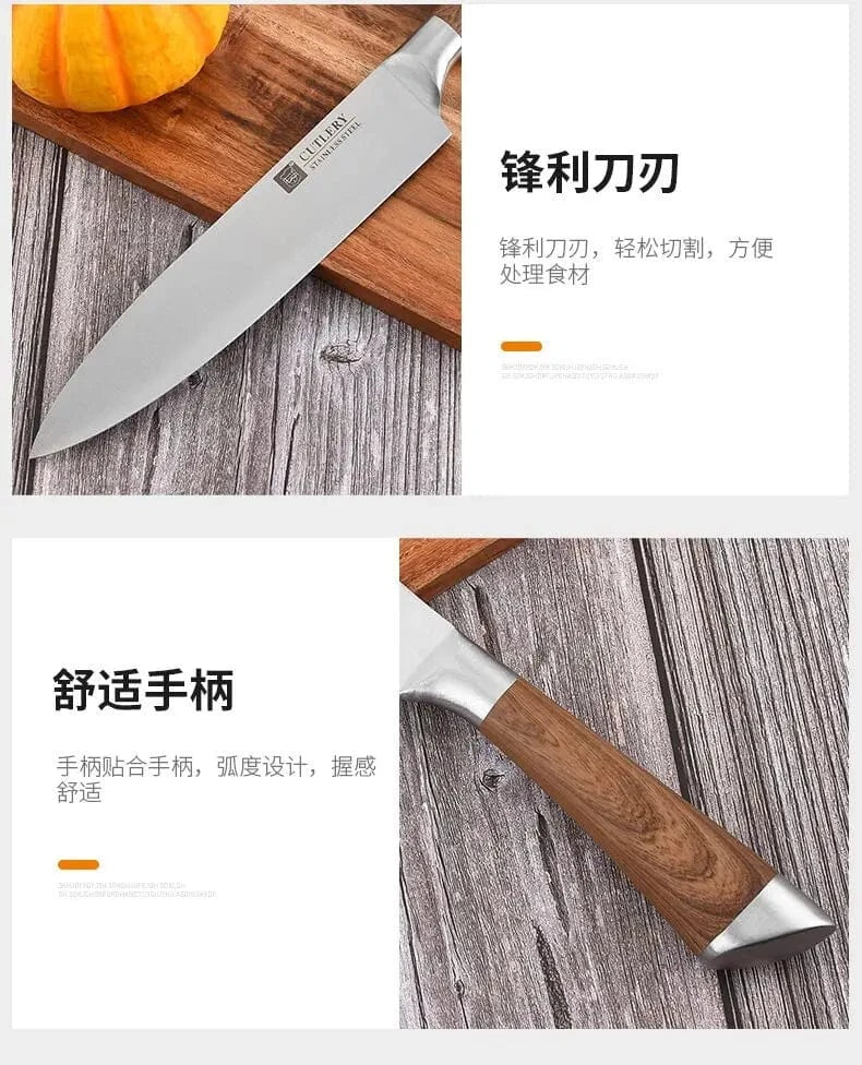 China Kitchen Knife Stainless Steel Knife Set Kitchen Knives 6 Pcs Set