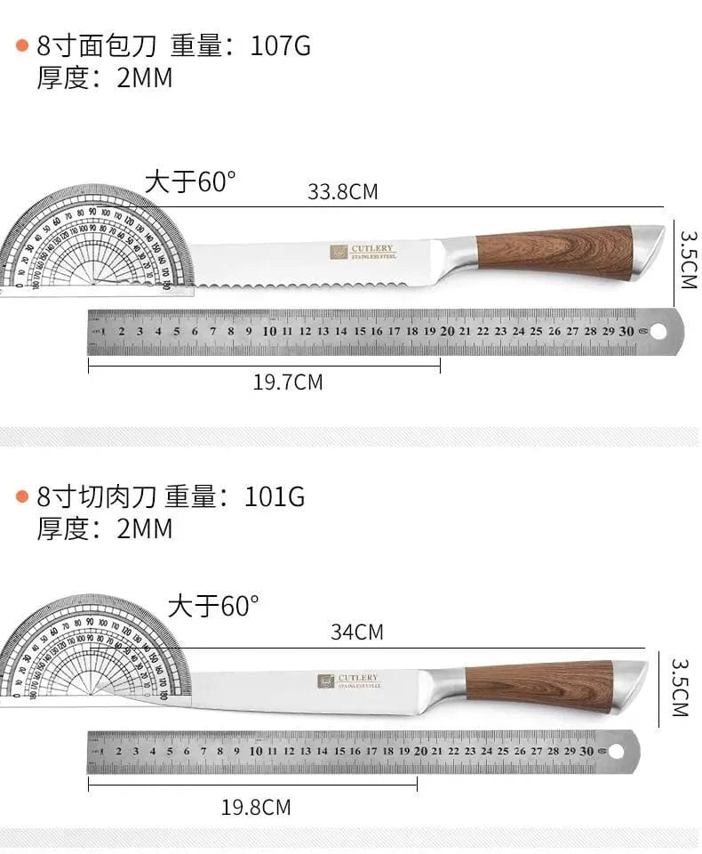 China Kitchen Knife Stainless Steel Knife Set Kitchen Knives 6 Pcs Set