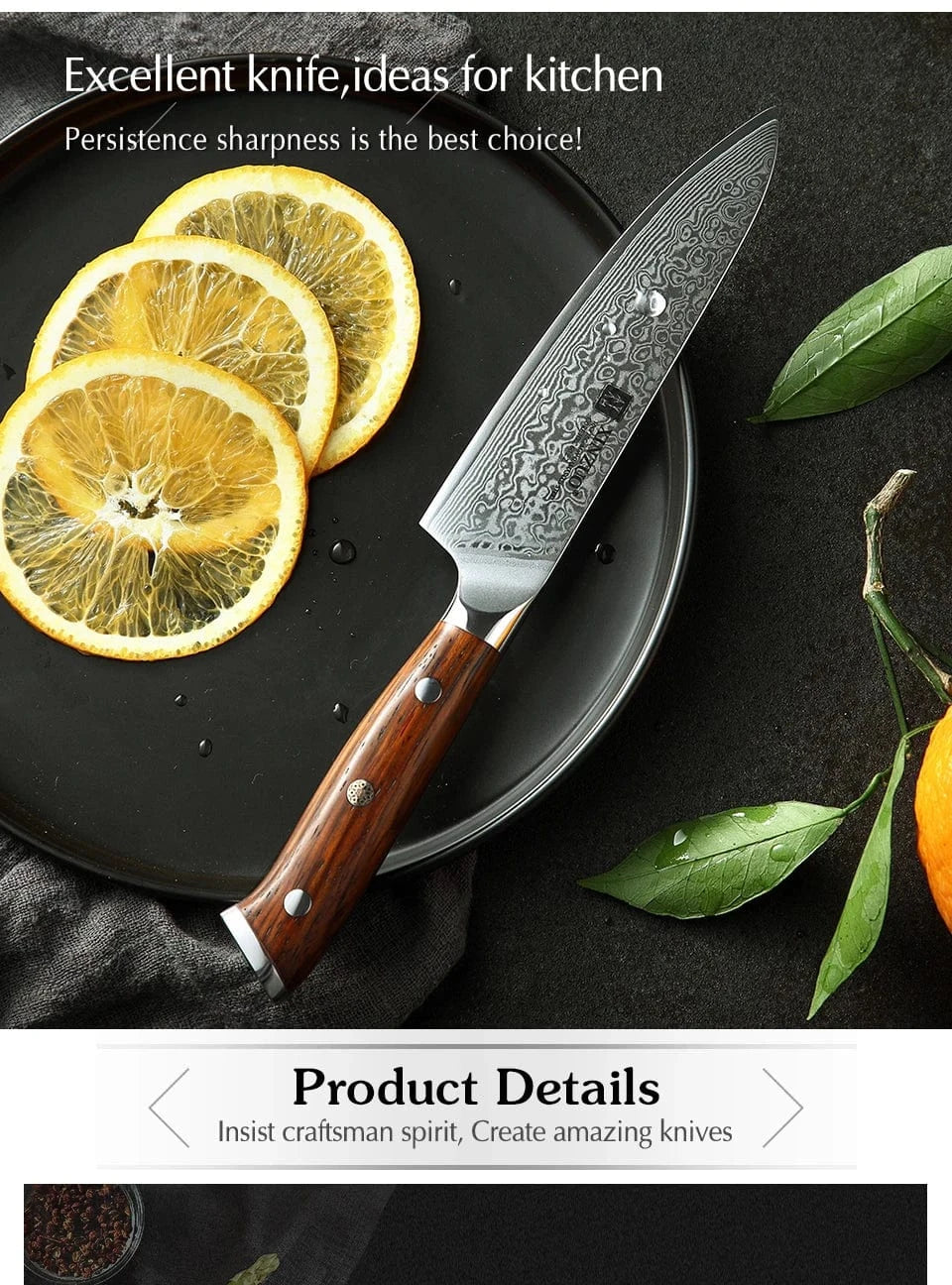 China Kitchen Knife XINZUO 1-10 PCS Kitchen Knife 67 Layers Damascus Steel Chef